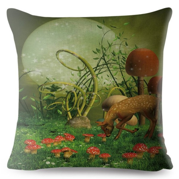 Psychedelic Mushroom- Linen Pillowcase UK