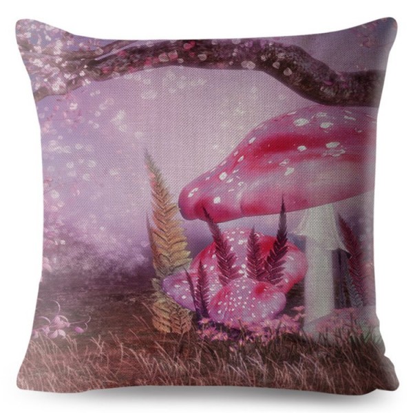 Psychedelic Mushroom- Linen Pillowcase UK