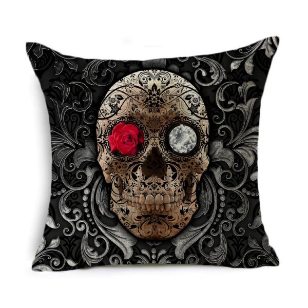 Skull - Linen Pillowcase UK