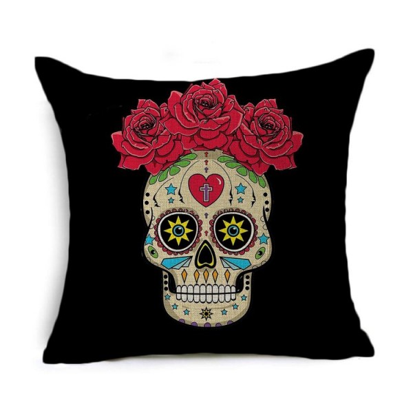 Skull - Linen Pillowcase UK