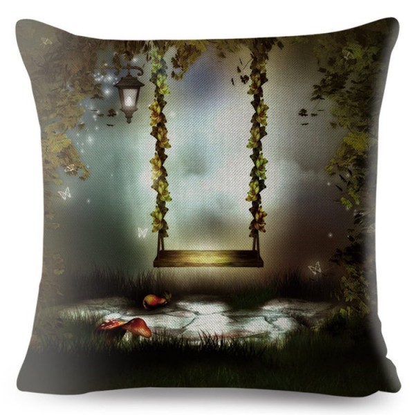 Psychedelic Mushroom- Linen Pillowcase UK