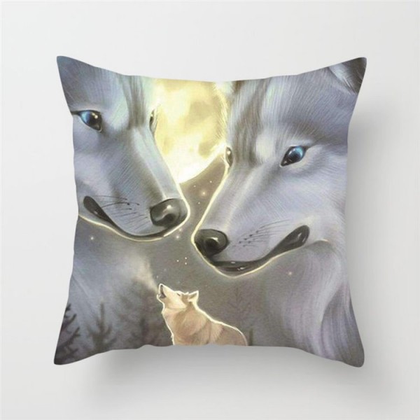 Wolf - Linen Pillowcase UK
