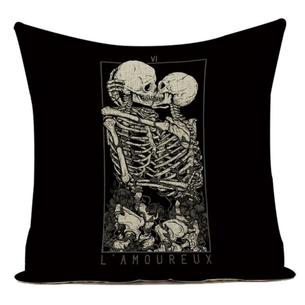 Skull - Linen Pillowcase UK