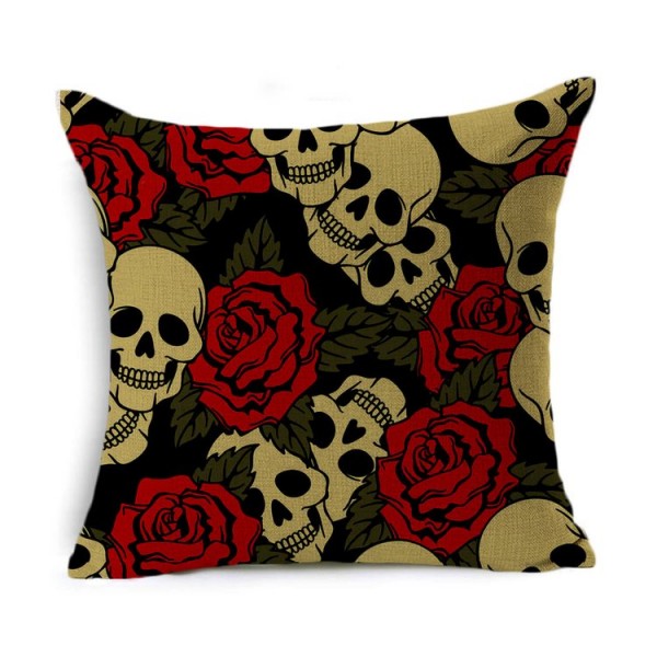 Skull - Linen Pillowcase UK