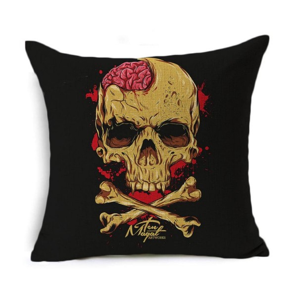 Skull - Linen Pillowcase UK