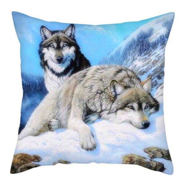 Wolf - Linen Pillowcase UK