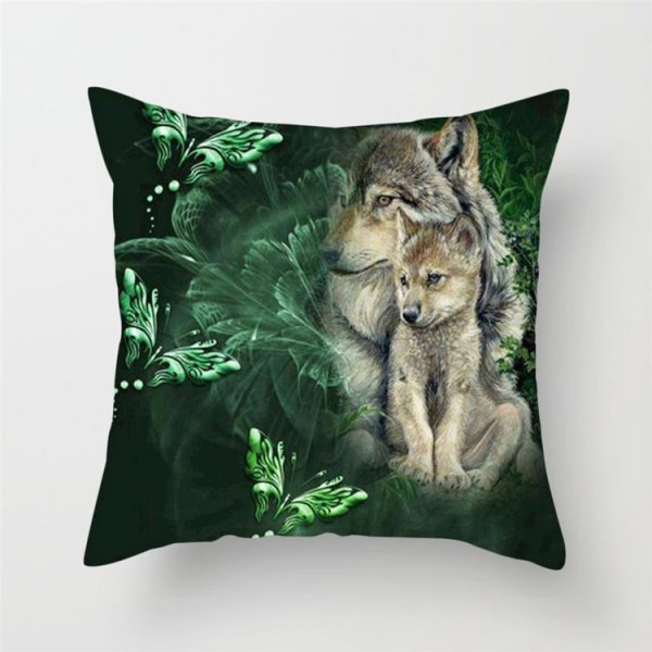 Wolf - Linen Pillowcase UK
