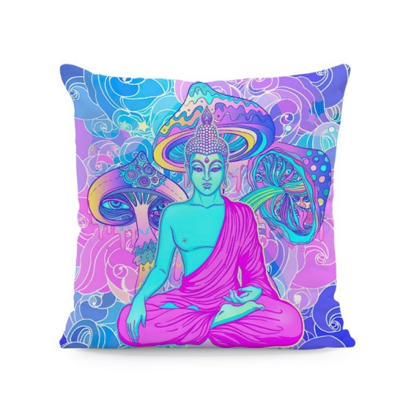 Psychedelic buddha - Linen Pillowcase UK
