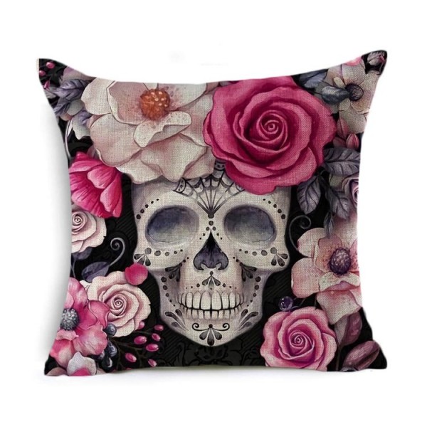 Skull - Linen Pillowcase UK