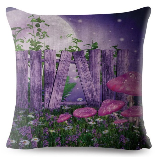 Psychedelic Mushroom- Linen Pillowcase UK