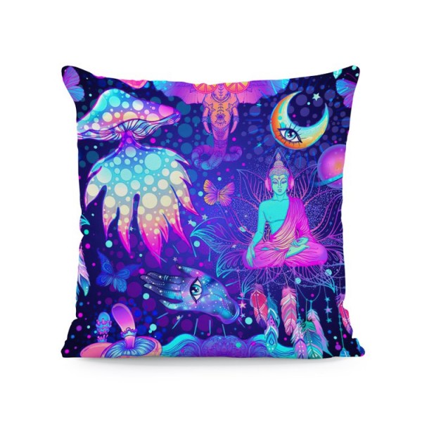 Psychedelic - Linen Pillowcase UK