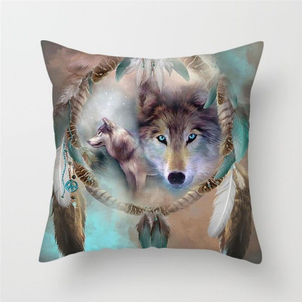 Wolf - Linen Pillowcase UK