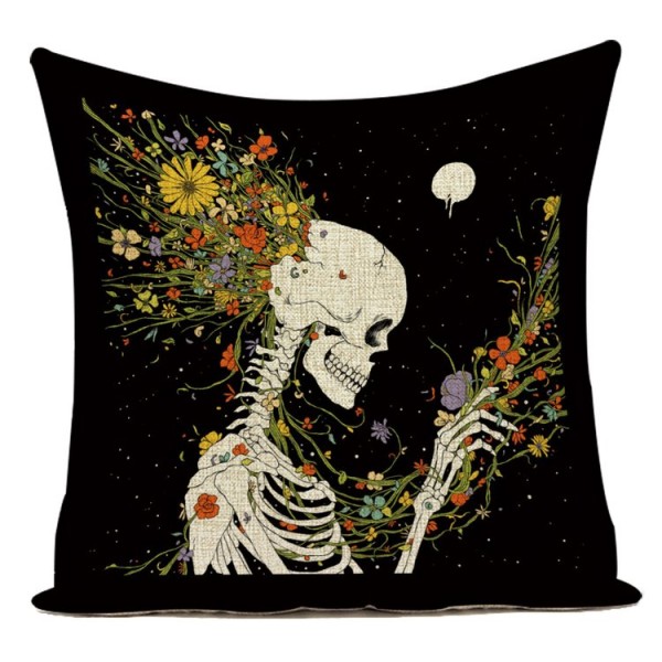 Skull - Linen Pillowcase UK