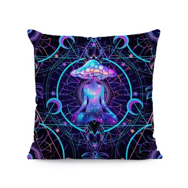 Psychedelic Mushroom- Linen Pillowcase UK
