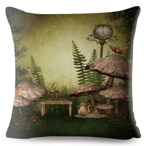 Psychedelic Mushroom- Linen Pillowcase UK