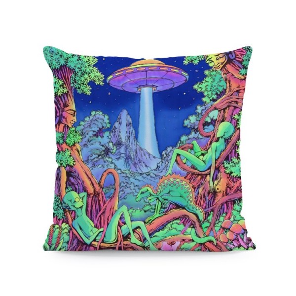 Psychedelic Mushroom- Linen Pillowcase UK