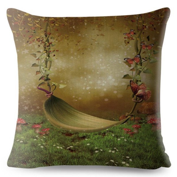 Psychedelic Mushroom- Linen Pillowcase UK