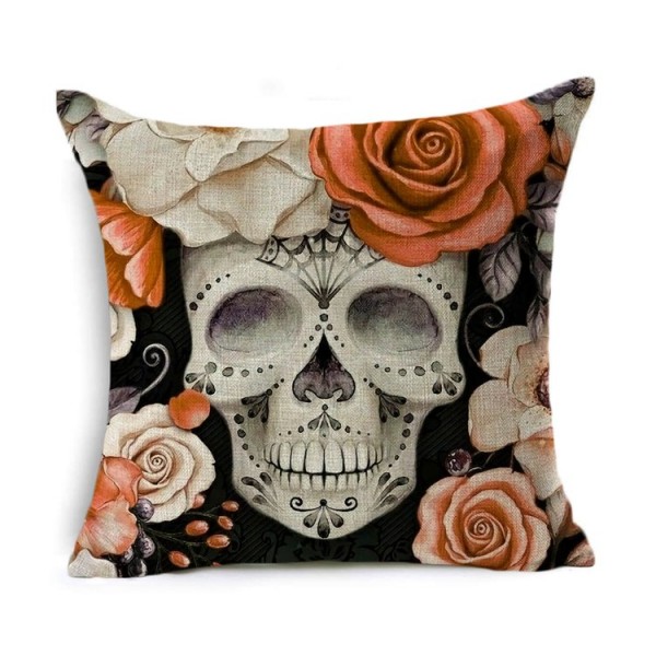 Skull - Linen Pillowcase UK