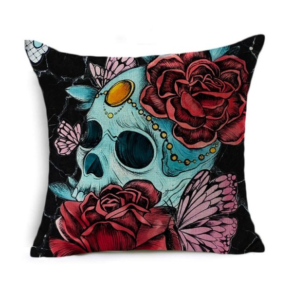 Skull - Linen Pillowcase UK