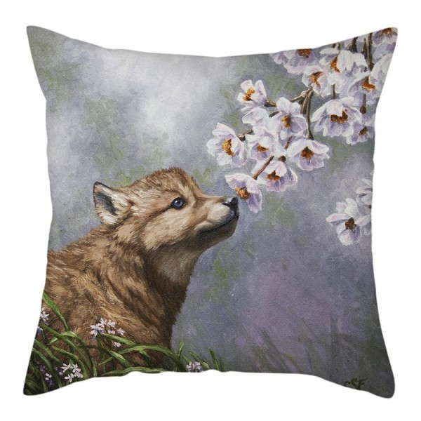 Wolf - Linen Pillowcase UK