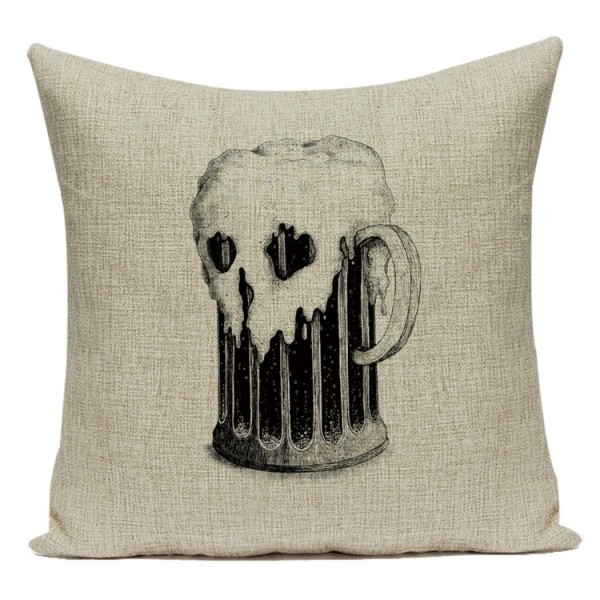Skull - Linen Pillowcase UK
