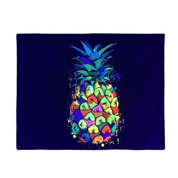 Pineapple - UV Reactive Tapestry with Wall Hanging Accessories UK
