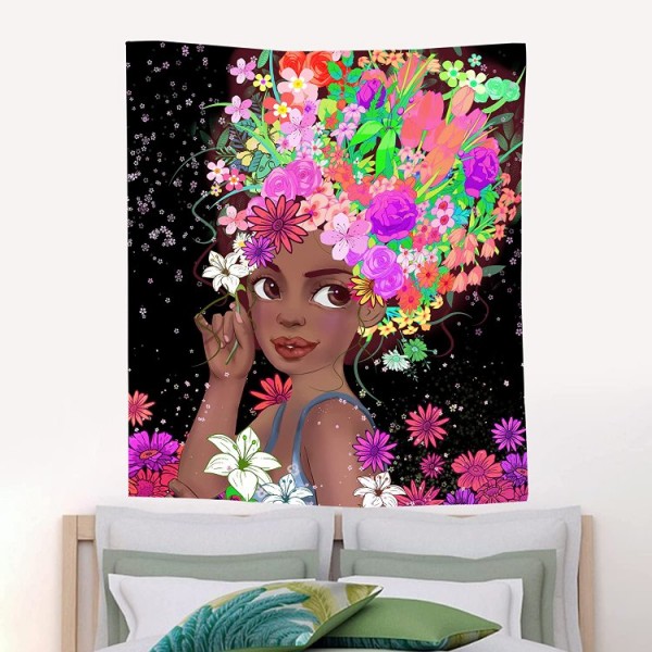 Woman - UV Reactive Tapestry with Wall Hanging Accessories UK