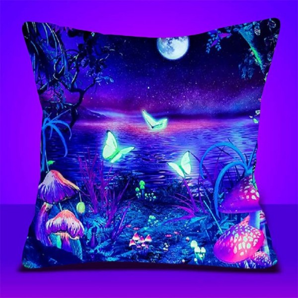 Butterfly - UV Black Light Pillowcase- Double Sided UK
