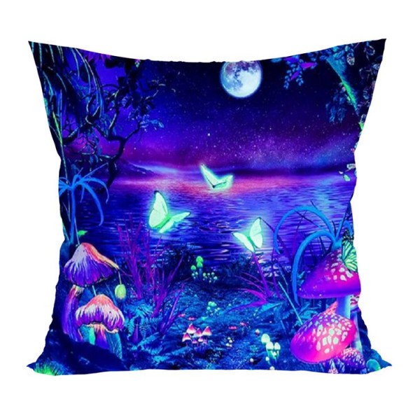 Butterfly - UV Black Light Pillowcase- Double Sided UK