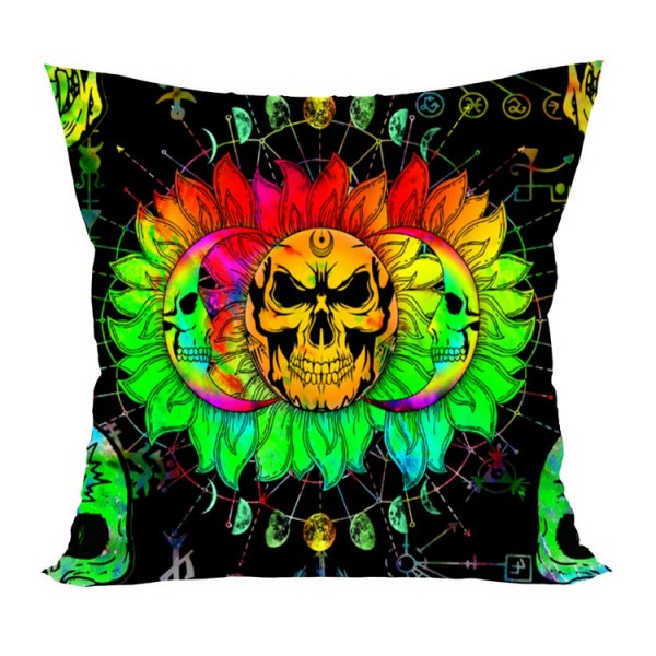 Sun & Skull - UV Black Light Pillowcase- Double Sided UK
