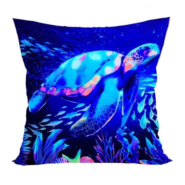 Sea turtle - UV Black Light Pillowcase- Double Sided UK