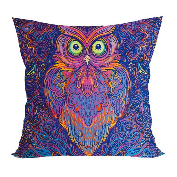 Owl - UV Black Light Pillowcase- Double Sided UK