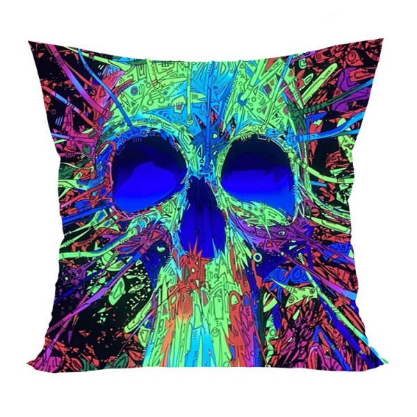 Skull - UV Black Light Pillowcase- Double Sided UK