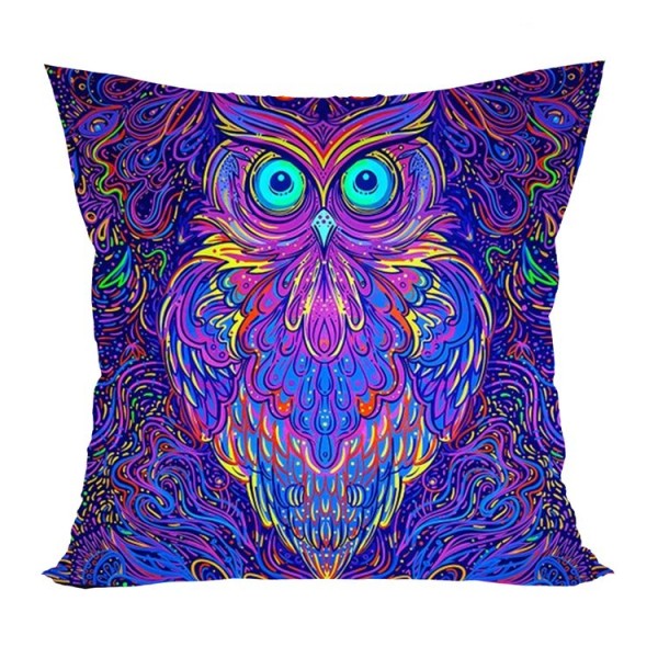 Owl - UV Black Light Pillowcase- Double Sided UK