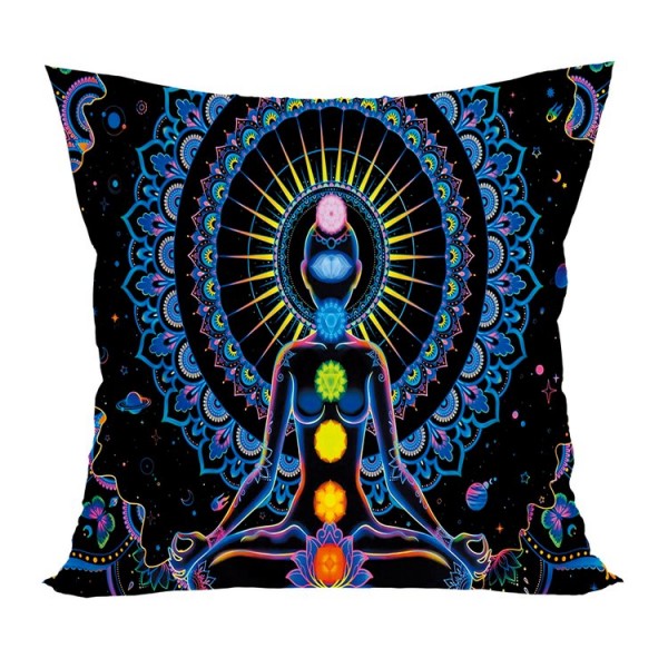 Meditation - UV Black Light Pillowcase- Double Sided UK