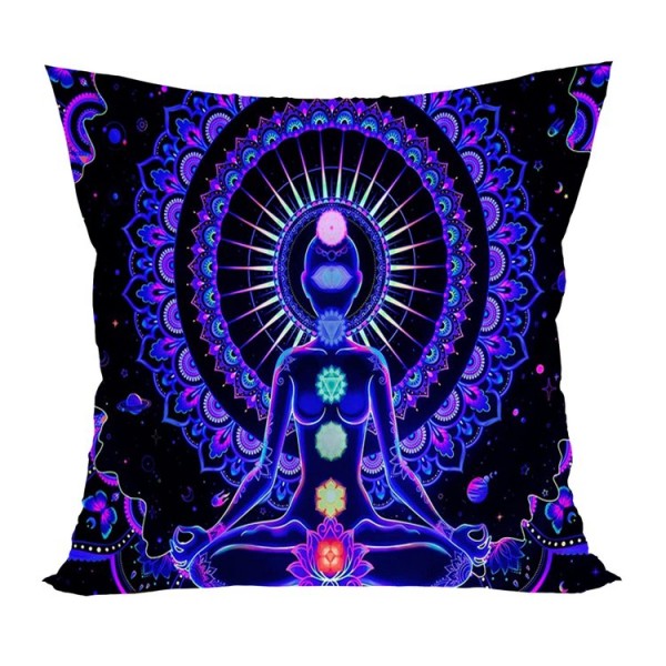 Meditation - UV Black Light Pillowcase- Double Sided UK