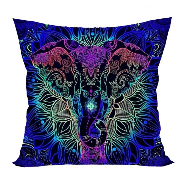 Elephant - UV Black Light Pillowcase- Double Sided UK