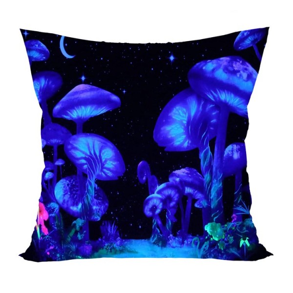 Mushroom - UV Black Light Pillowcase- Double Sided UK