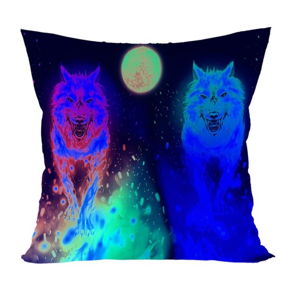 Wolf - UV Black Light Pillowcase- Double Sided UK