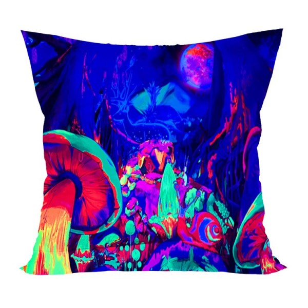 Mushroom - UV Black Light Pillowcase- Double Sided UK