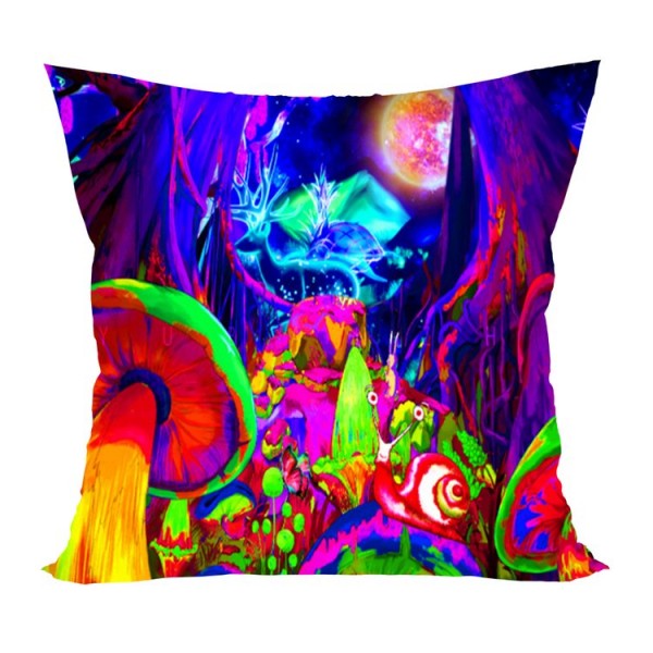 Mushroom - UV Black Light Pillowcase- Double Sided UK