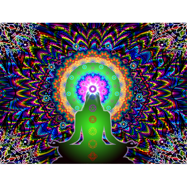 Buddha - UV Reactive Tapestry with Wall Hanging Accessories UK