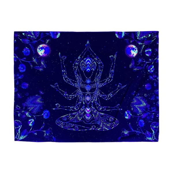 Chakra - UV Reactive Tapestry with Wall Hanging Accessories UK