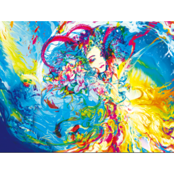 Psychedelic Girl - UV Reactive Tapestry with Wall Hanging Accessories UK