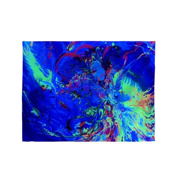 Psychedelic Girl - UV Reactive Tapestry with Wall Hanging Accessories UK