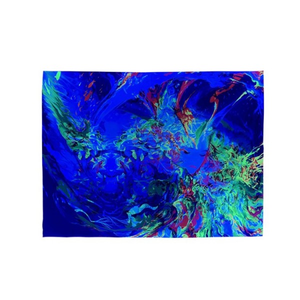 Psychedelic Girl - UV Reactive Tapestry with Wall Hanging Accessories UK