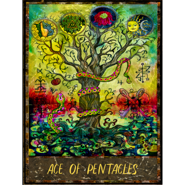 Psychedelic Tree - UV Reactive Tapestry with Wall Hanging Accessories UK