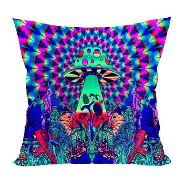 Mushroom - UV Black Light Pillowcase- Double Sided UK
