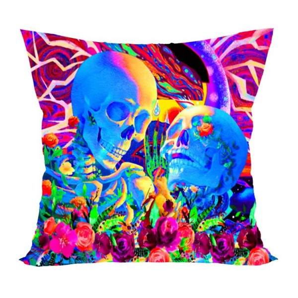 Skull - UV Black Light Pillowcase- Double Sided UK