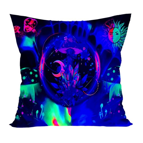 Mushroom - UV Black Light Pillowcase- Double Sided UK